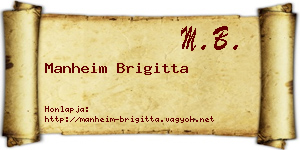 Manheim Brigitta névjegykártya